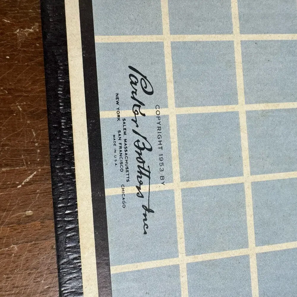 Vintage 1953 Parker Brothers Inc Keyword A Cross‎ Word Game - Incomplete